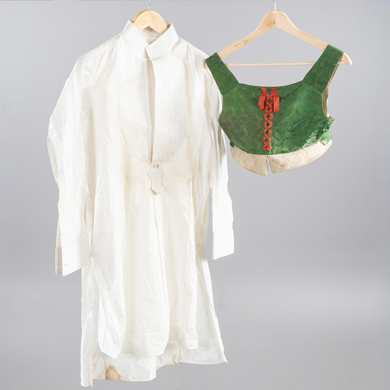 SHIRT and Bodice, circa 1800.