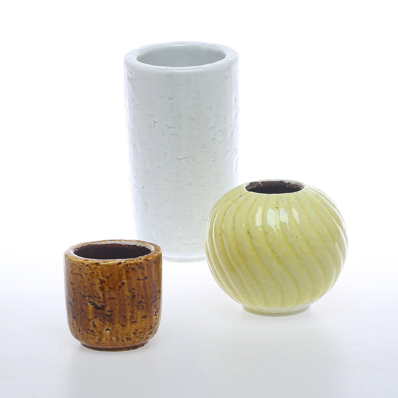 JARRON, 3 piezas, gres chamota, Gunnar Nylund, Rörstrand.