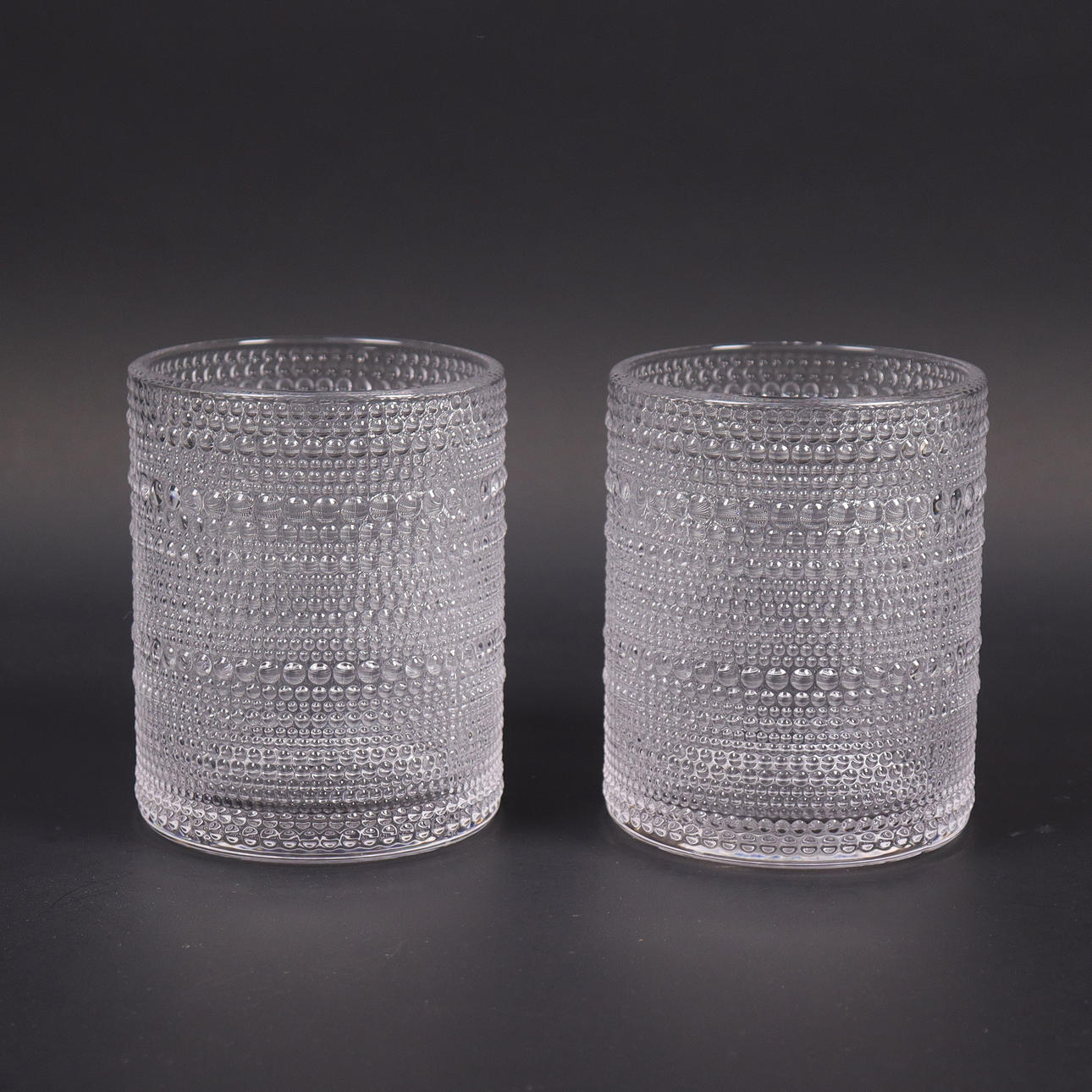GLASS / CANDLE HOLDERS, "Jupiter", 2 pcs.