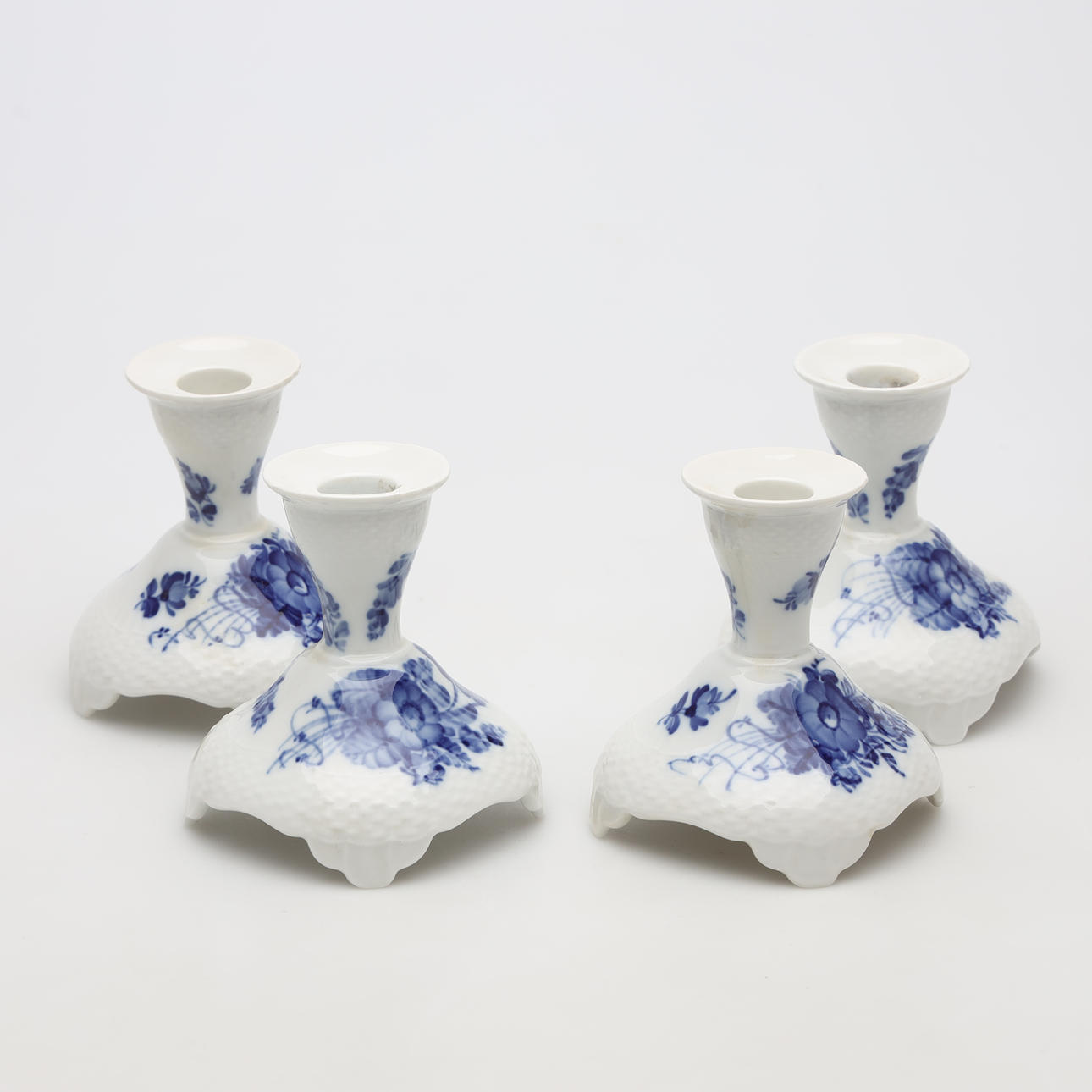 CANDLESTICKS, 4 pcs, porcelain, Royal Copenhagen.