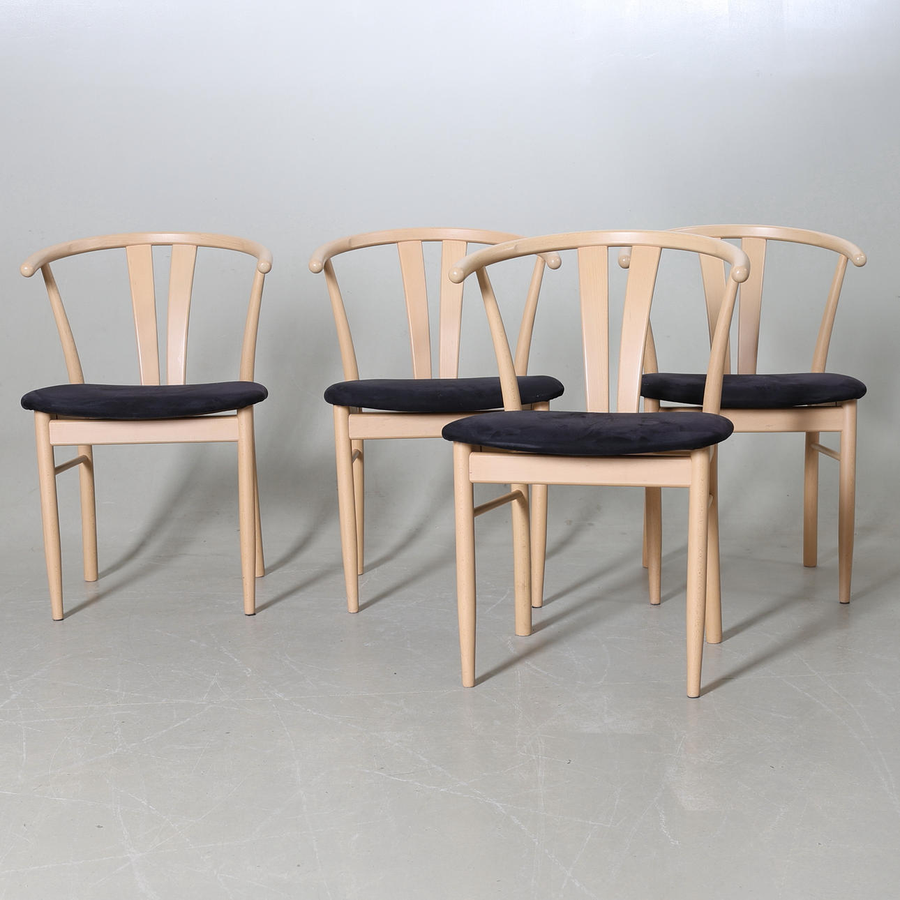 CHAIRS, 4 pcs, beech, contemporary.