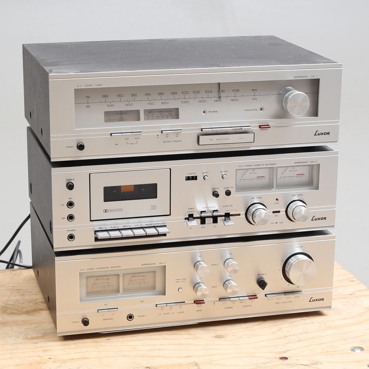 STEREO SYSTEM, Luxor, 3 parts, 1970s.