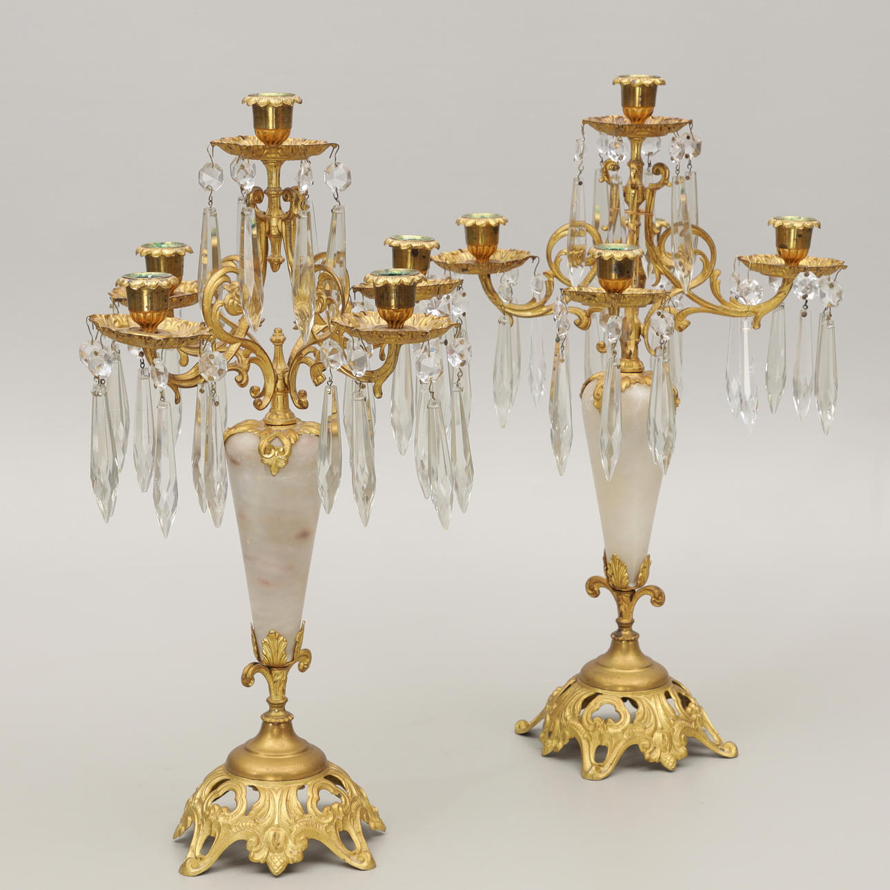 TABLE CANDELABRA, a pair, Oscarian, 19th/20th century.