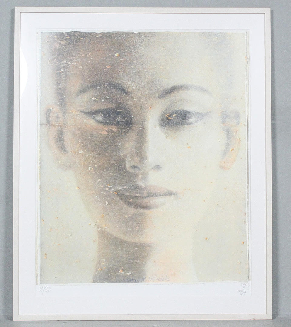 ERIC PETERS. 'Nofretete', litografi, uppl. 11/21, signerad.