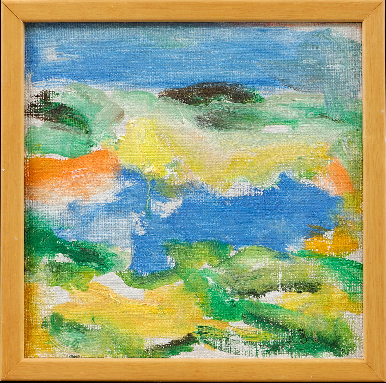INGE BLOMQVIST. Composition, oil on canvas, signed a tergo.