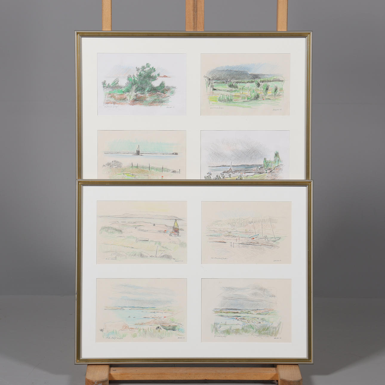 ERIK EMANUELSSON. DRAWINGS, 2 pieces, signed emson.