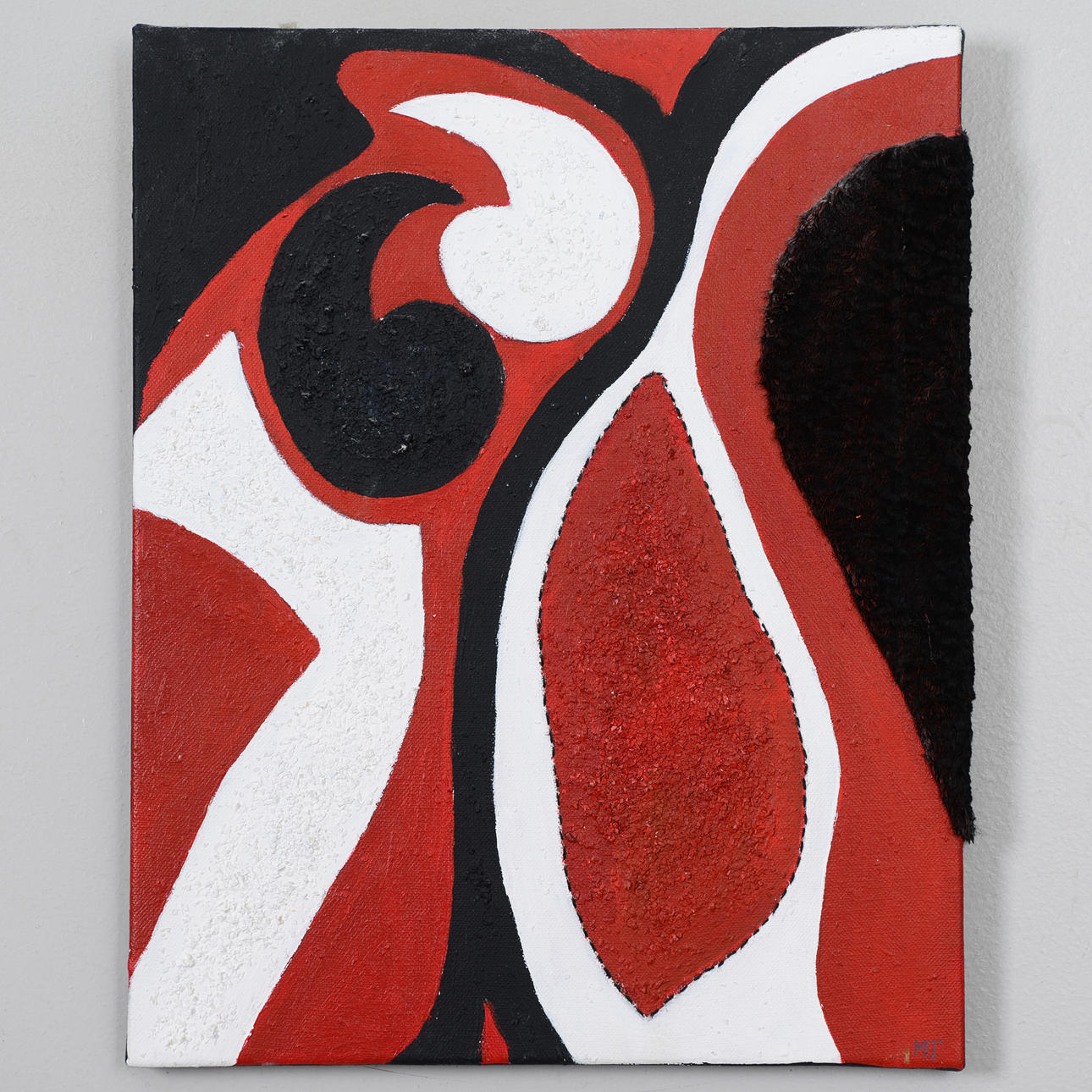 MANÉ TÄHTI. "Cirkus", mixed media on canvas, signed and dated 2007.