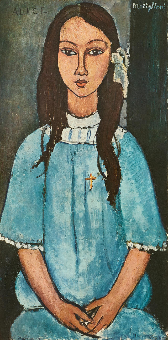 MODIGLIANI, efter, "Alice", Statens Museum for kunst Copenhagen, Danmark, Minerva, offset