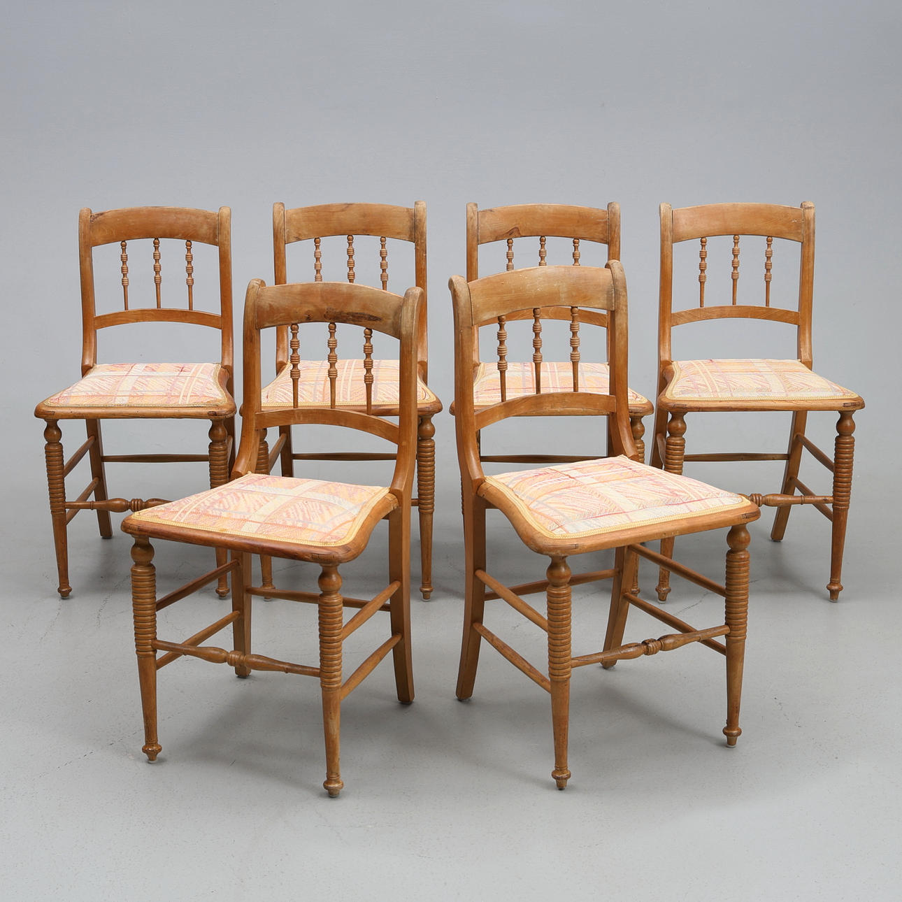 VICTORIAN CHAIRS, 6 pcs, 19th century.