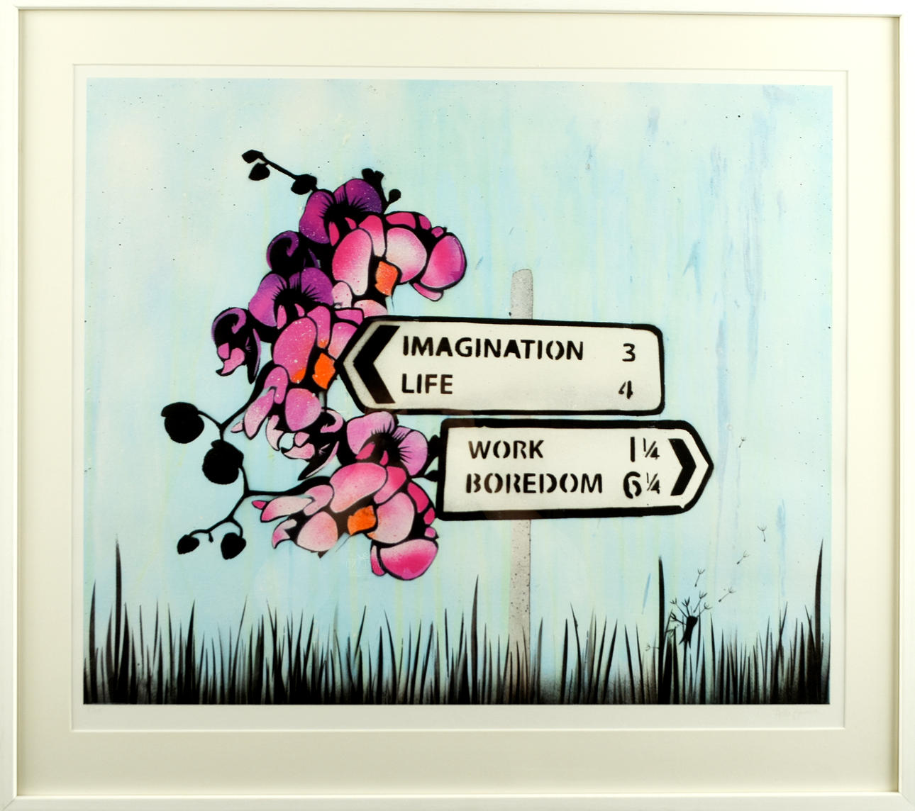 HELLO BANANA. Colour lithograph "Imagination life" signed, numbered 7/25.