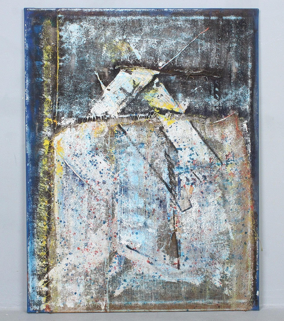 Unknown artist. 'Abstract', mixed media on canvas.