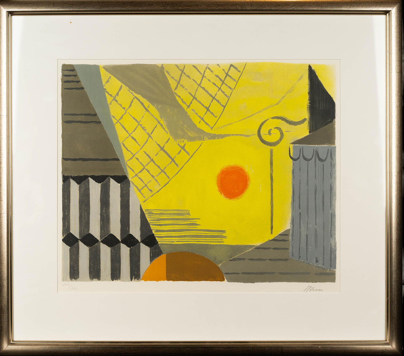 STELLAN MÖRNER. Colour lithograph, Composition, Signed and dated 279/360.