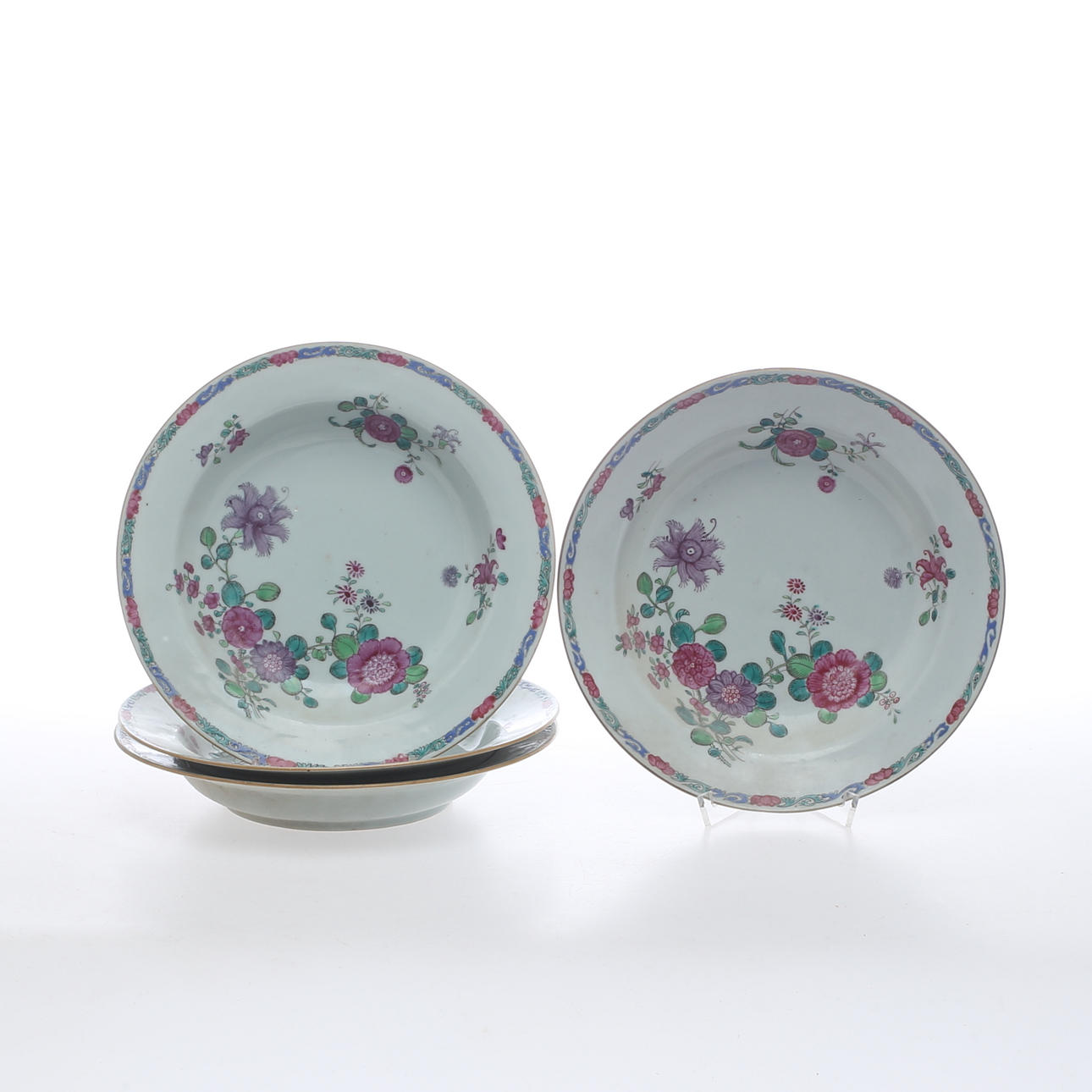 TALLRIKAR, 4 st, Kina, 1700-tal.