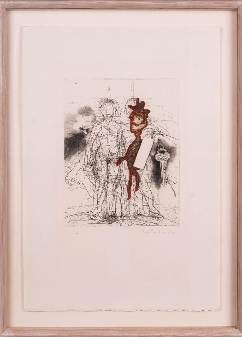 PER GUNNAR THELANDER. Color etching, signed, numbered 6/90.
