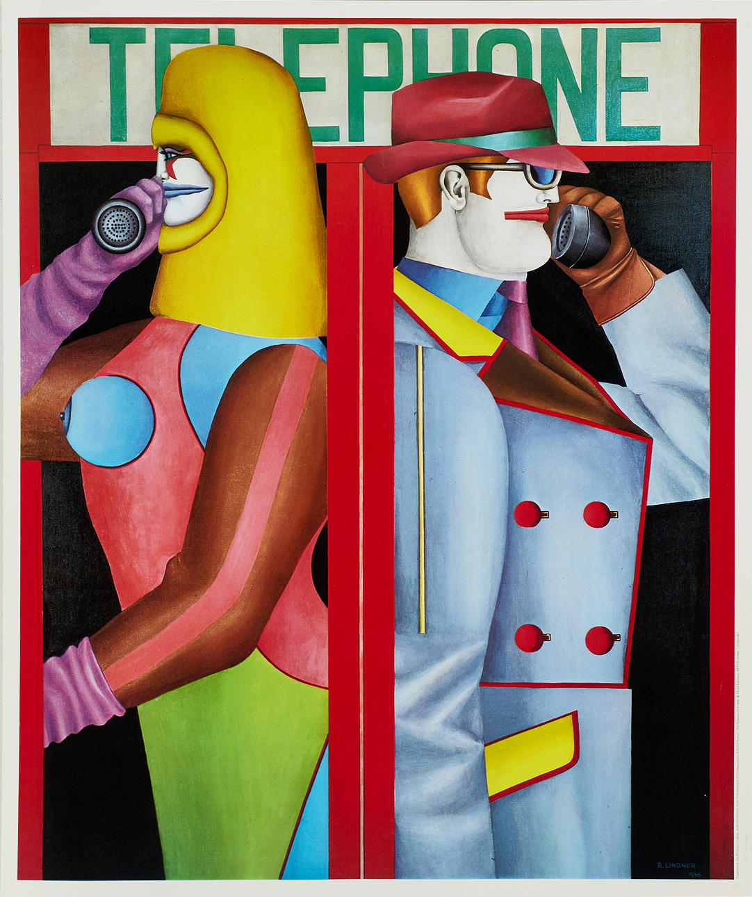 RICHARD LINDNER (1901-1978). "Telephone", signerat i trycket R. Lindner, 1966, affisch