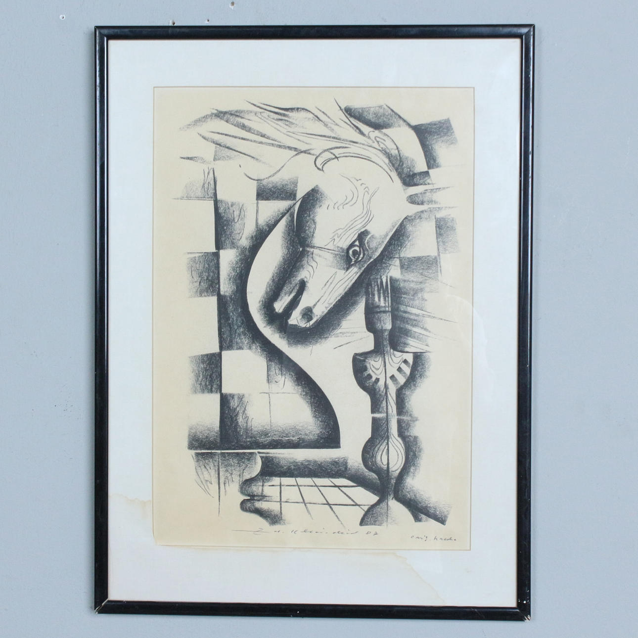 Unknown artist, graphic, '' The Chess Game ''.
