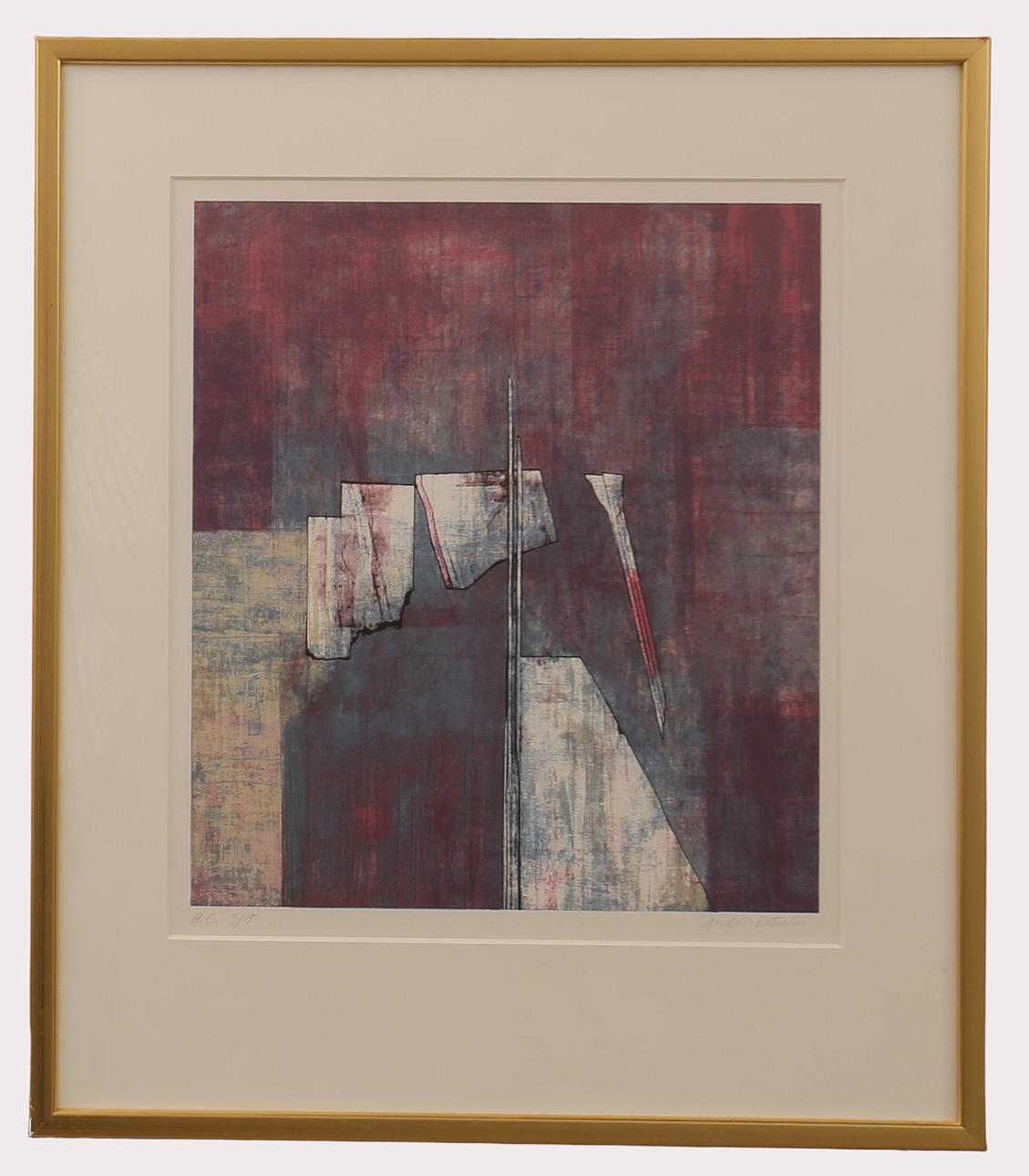 ANDERS ÖSTERLIN. Colour lithograph, composition, HC numbered 3/15 signed.