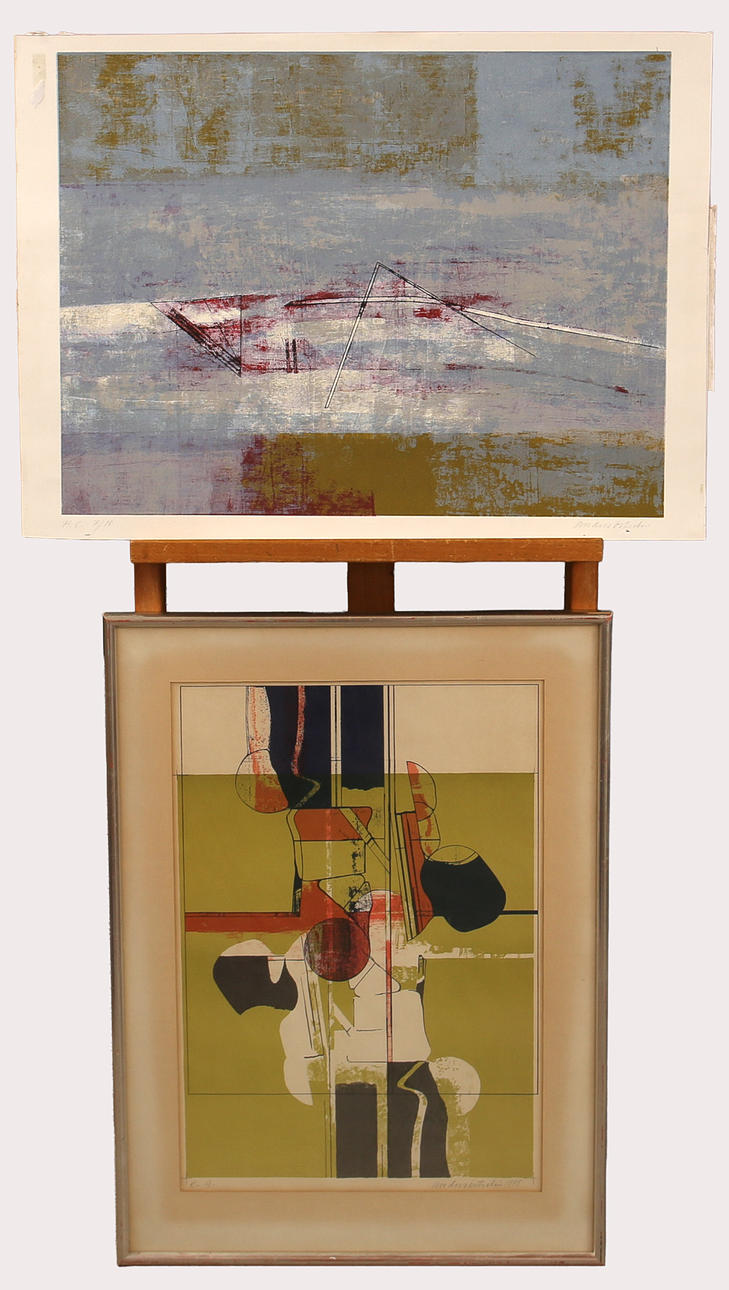 ANDERS ÖSTERLIN. Colour lithographs, compositions, numbered, signed, 2 items.
