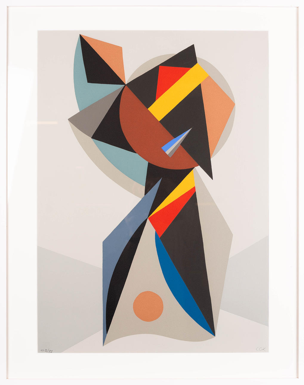 CLAES GÖRAN CARLSSON. Colour serigraph, "Sköldbärare" monogram signed, EA, numbered II/XV.