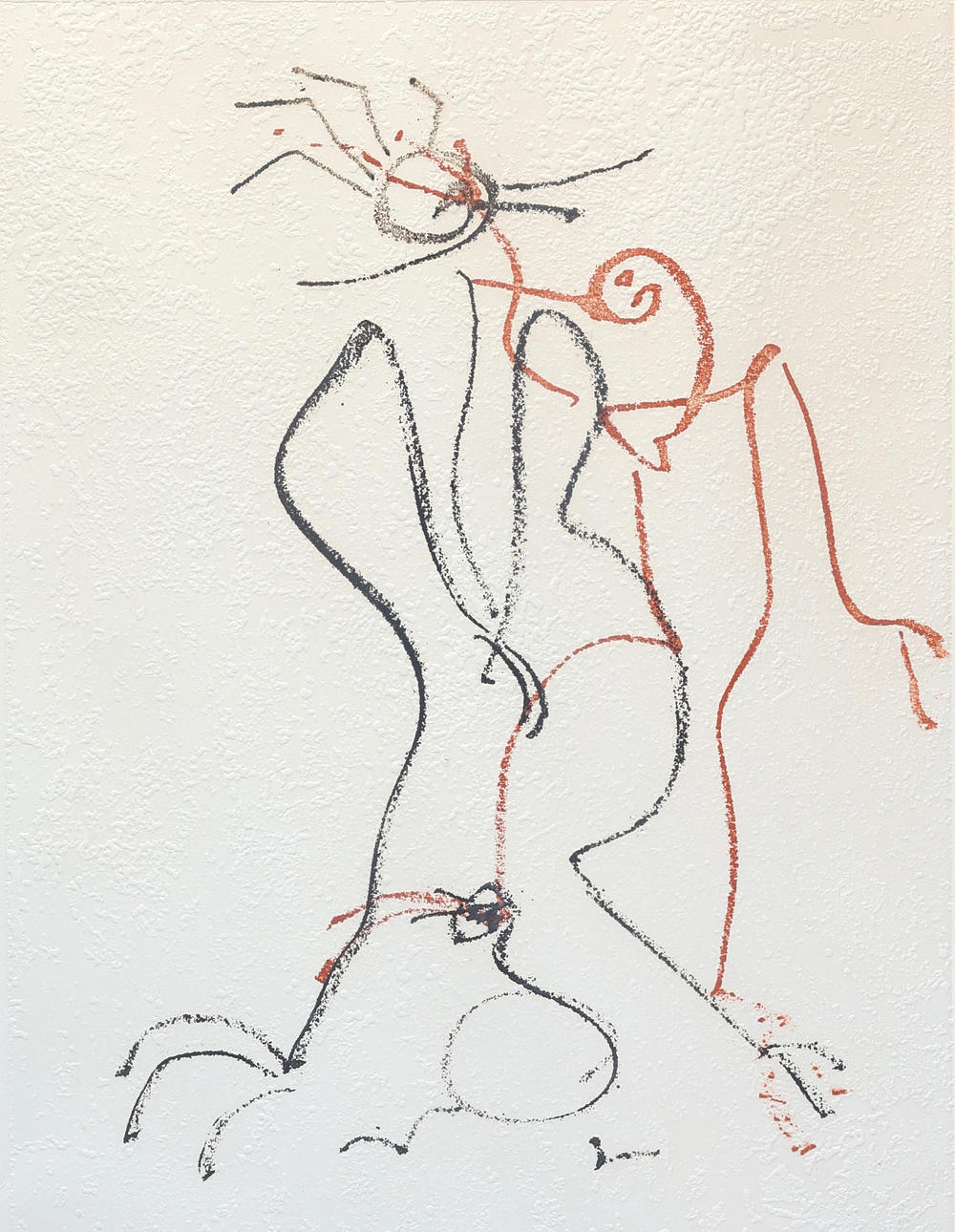 MAX ERNST, "Liebespaar", lithograph, signed, Max Ernst, numbered 57/99.
