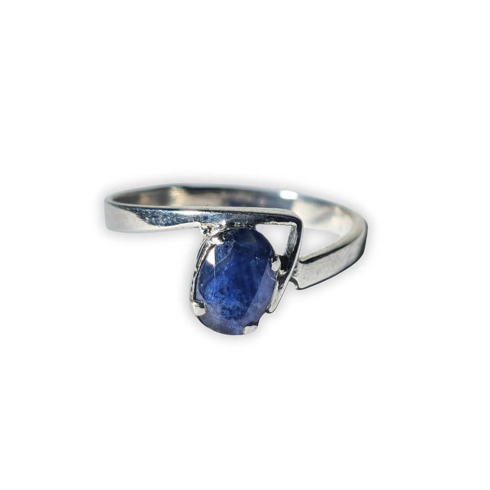 Solitaire and sapphire ring.