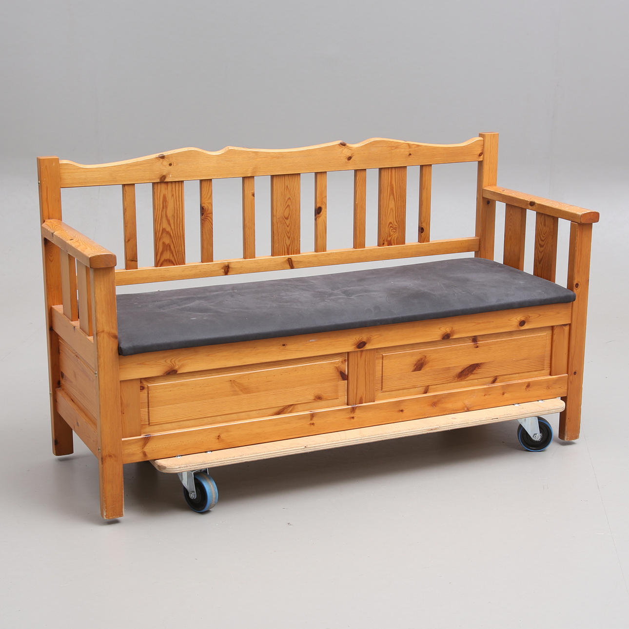 SOFA with storage, pine, late 20th century.