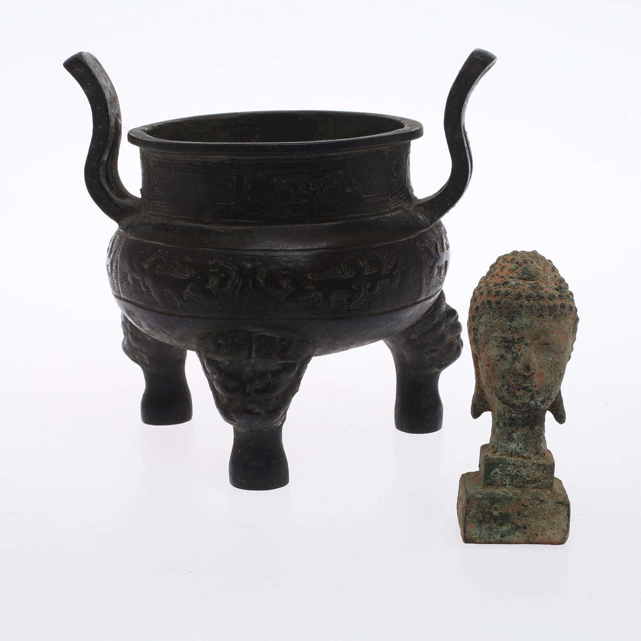 RÖKELSKAR, STÄMPEL, brons, Kina.