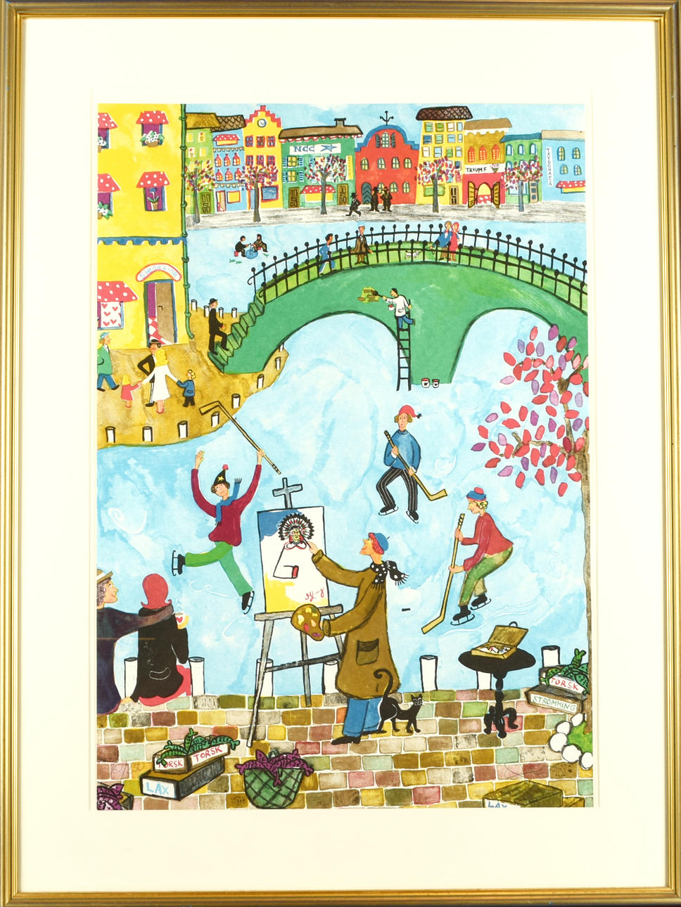 MARIKA LANG. Colour lithograph, signed, numbered 162/250.