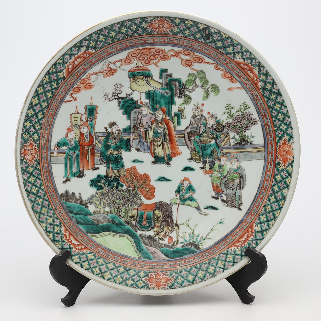 DISH, ceramic, Famille Verte, China.