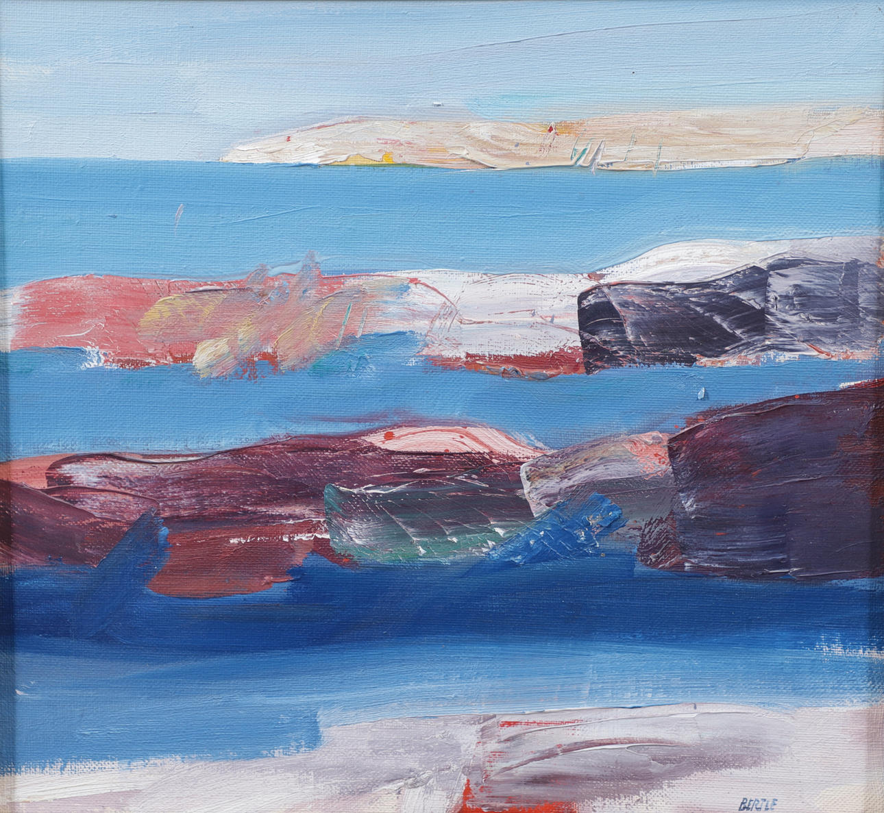 LARS BERTLE. "Havsband". Oil on canvas, signed.