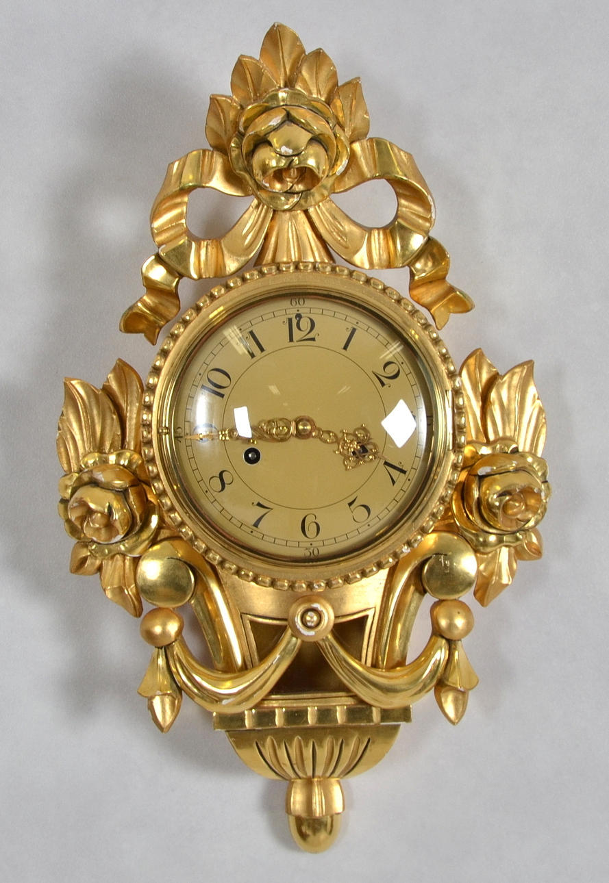 VÄGGPENDYL, förgylld, rokokostil, 1900-tal.