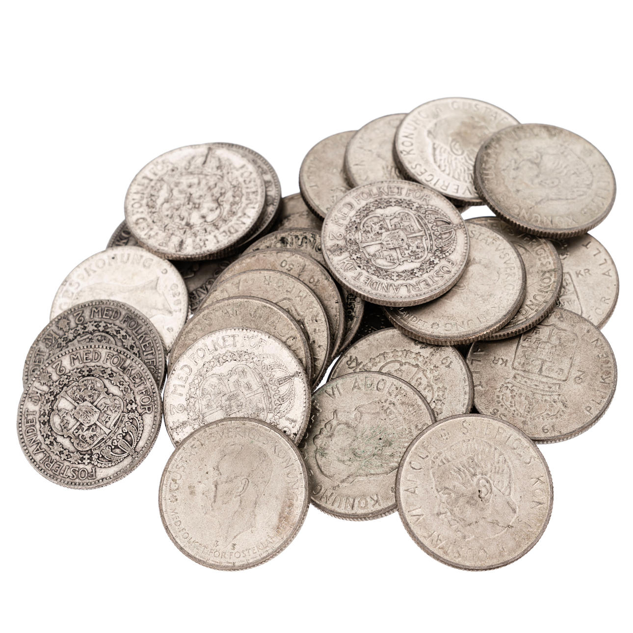 TWO KRONOR, 27 pcs, 1907-1963.