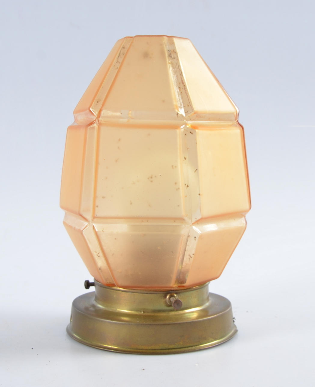 HALLAMPA, glas och metall.