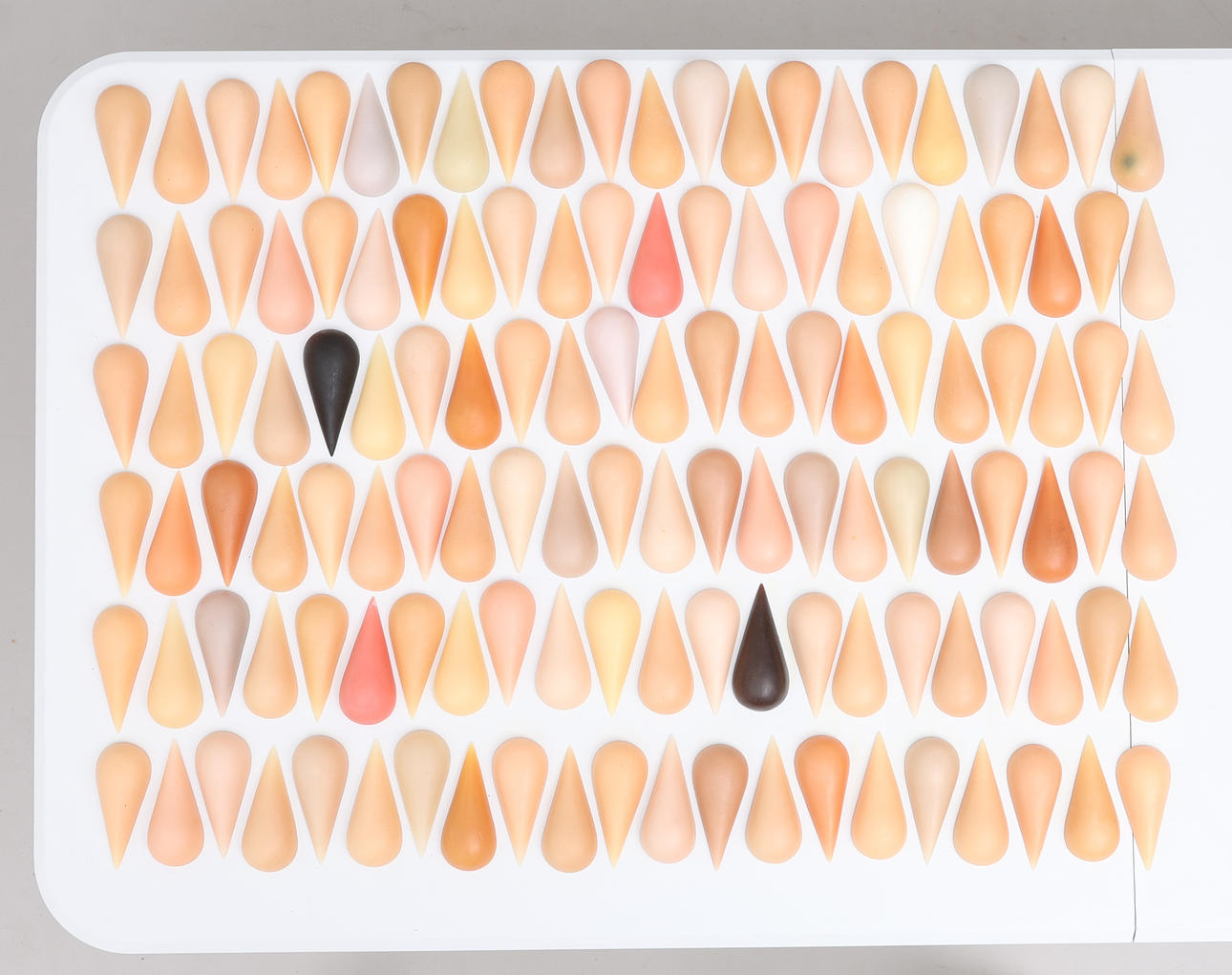 STINA EBERS 1962-2025. INSTALLATION, PIGMENTED PARAFFIN, INCLUDING WORKING MATERIALS, LIKELY PRODUCED 2000.