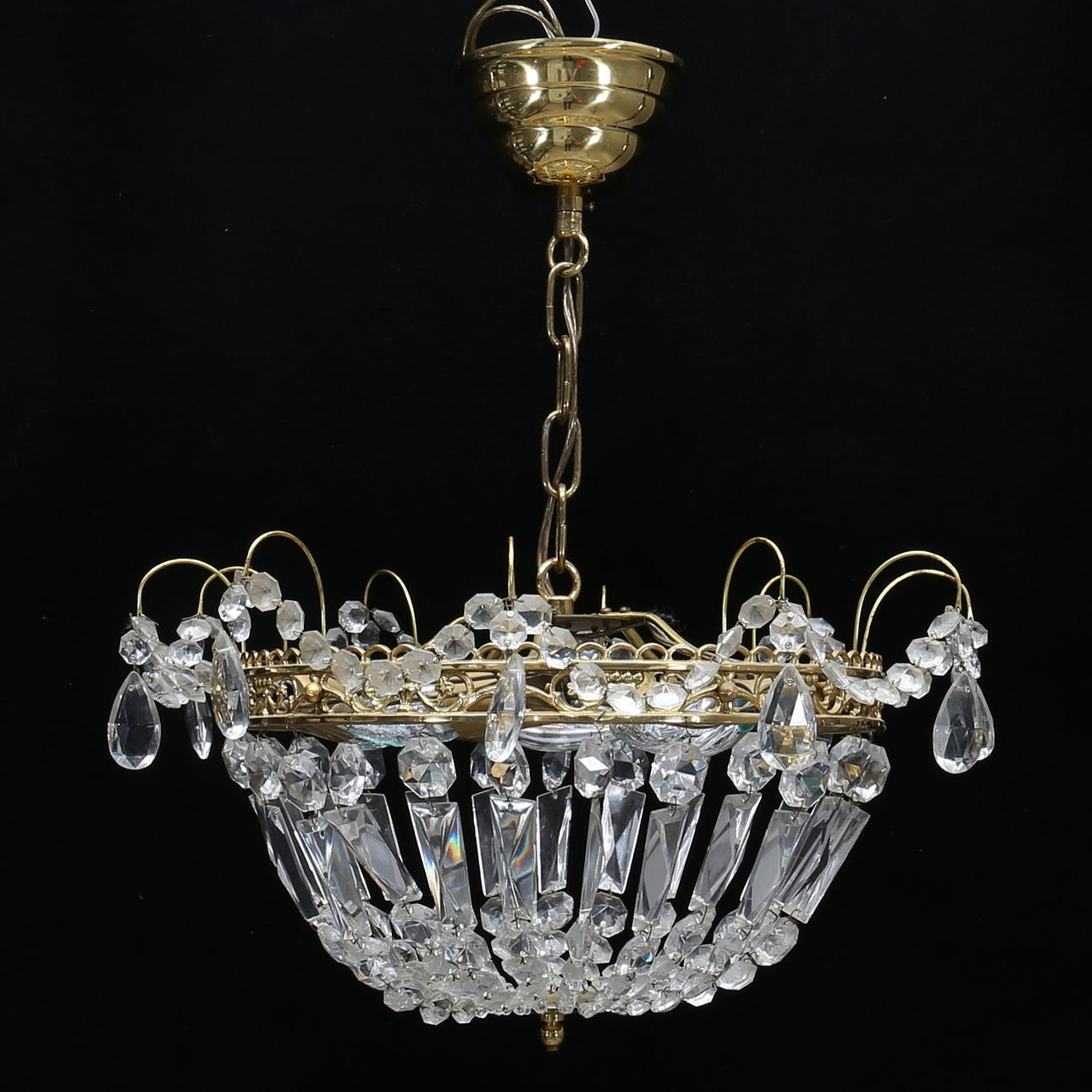 LJUSKRONA, 1900-talets andra hälft, totalhöjd 46 cm.