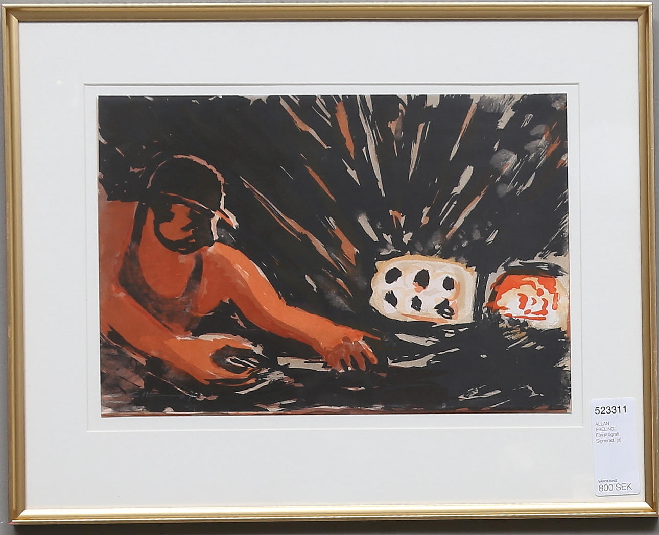 GÖSTA WERNER. Färglitografi. Signerad.