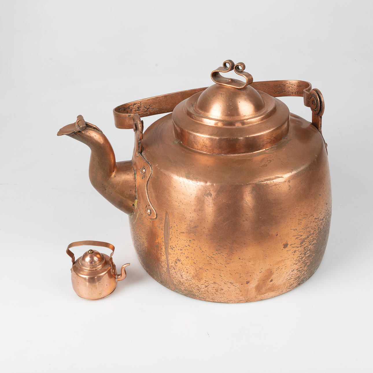 COFFEE POT, copper, 19th century, Large model.