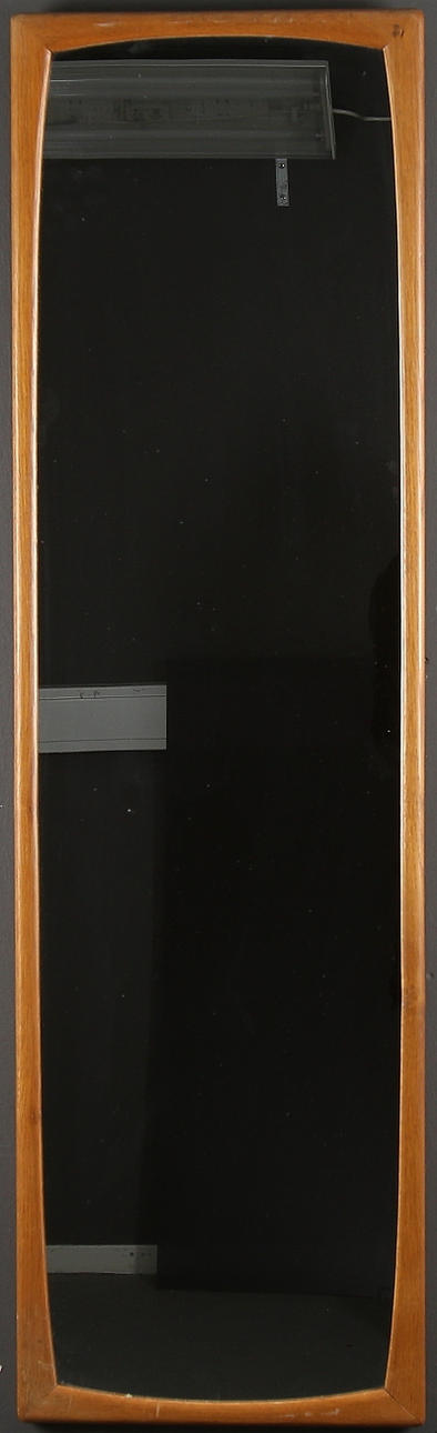 SPEGEL, teakfärgad ek och spegelglas, "Sylvia", AB Nybrofabriken, 1960-tal.