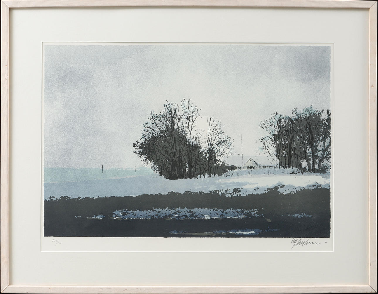 ULF ONSBERG. Landscape, colour lithograph, signed and numbered 104/190.