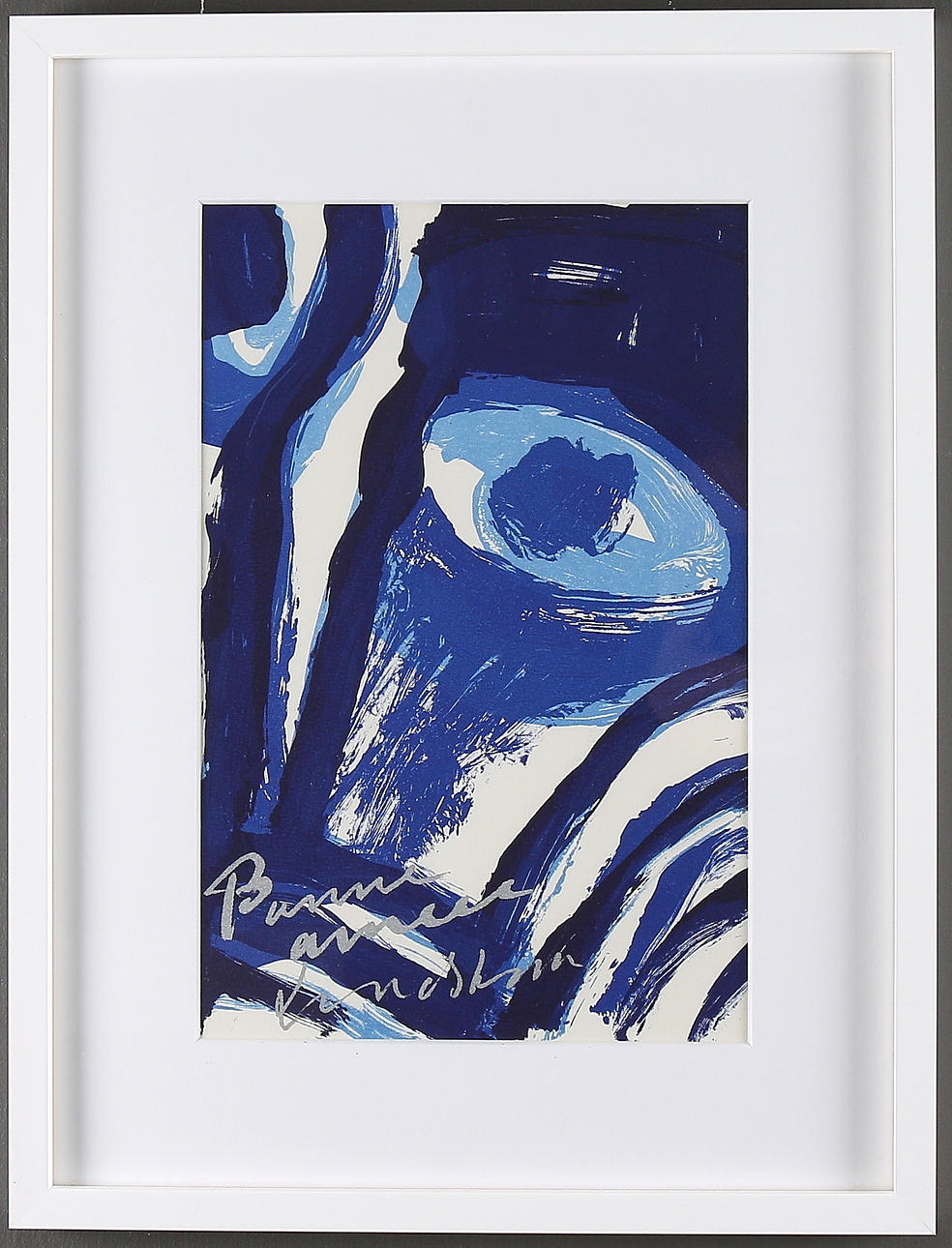 BENGT LINDSTRÖM. Öga, färglitografi, signerad samt med nyårshälsning.