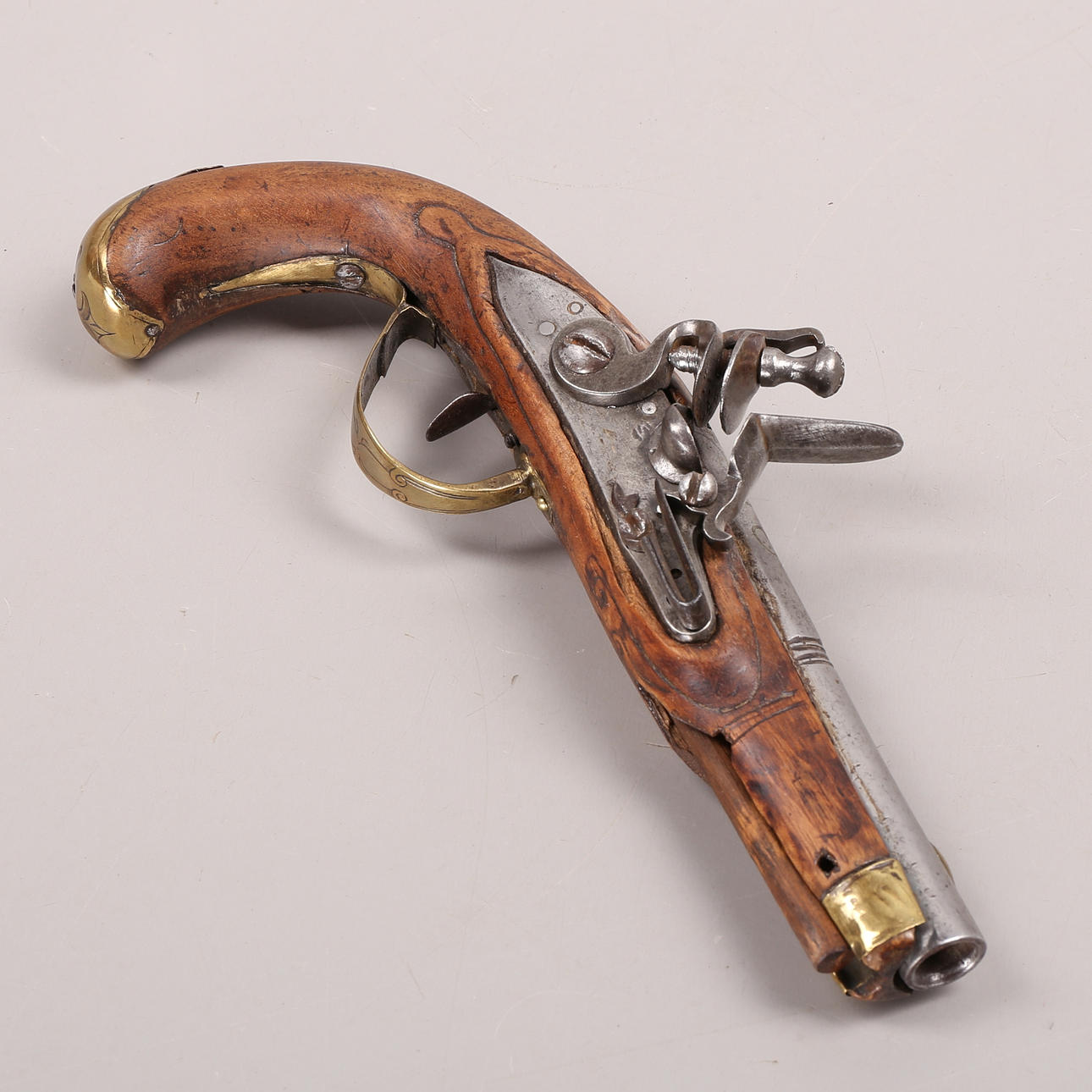 FLINTLOCK PISTOL, 18th century.