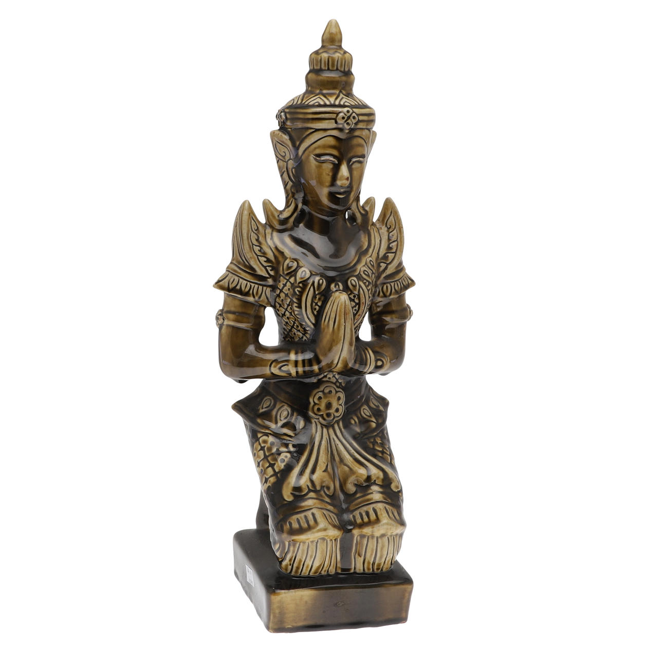 A 20TH CENTURY THAI GLAZED FIGURE.