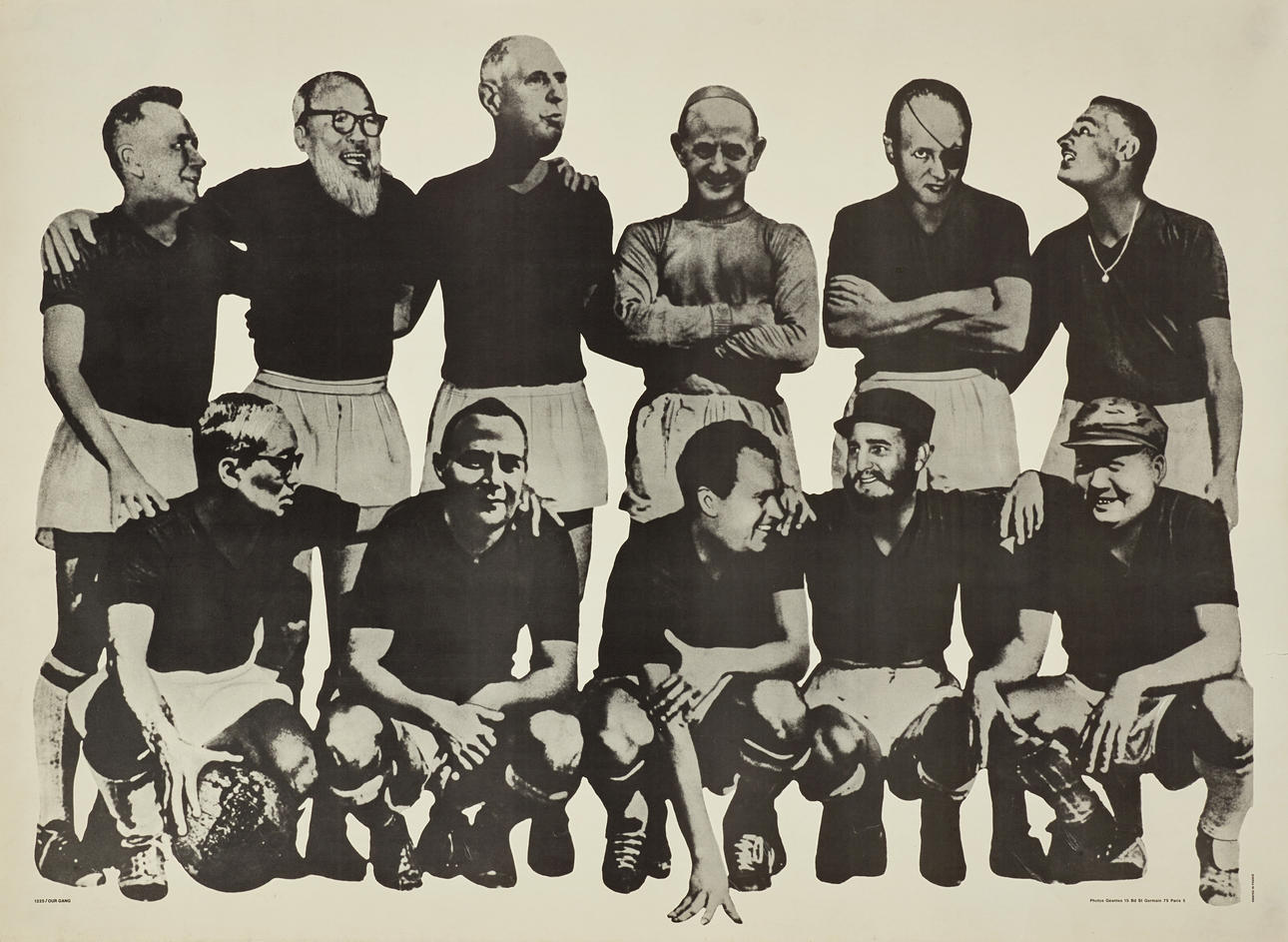 POLITISK AFFISCH, 1225/Our Gang, Nixon, Castro med flera, Photos Géantes 15 Bd St Germain 75 Paris 5
