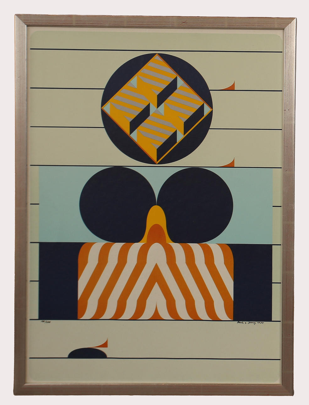 BECK & JUNG. BECK & JUNG. Geometric composition, signed, dated 1974, numbered 183/275.