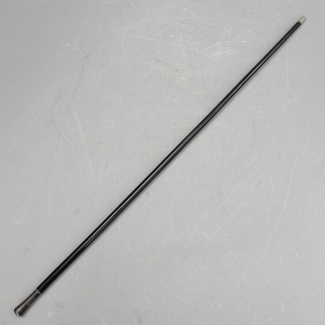 WALKING STICK, silver/wood.