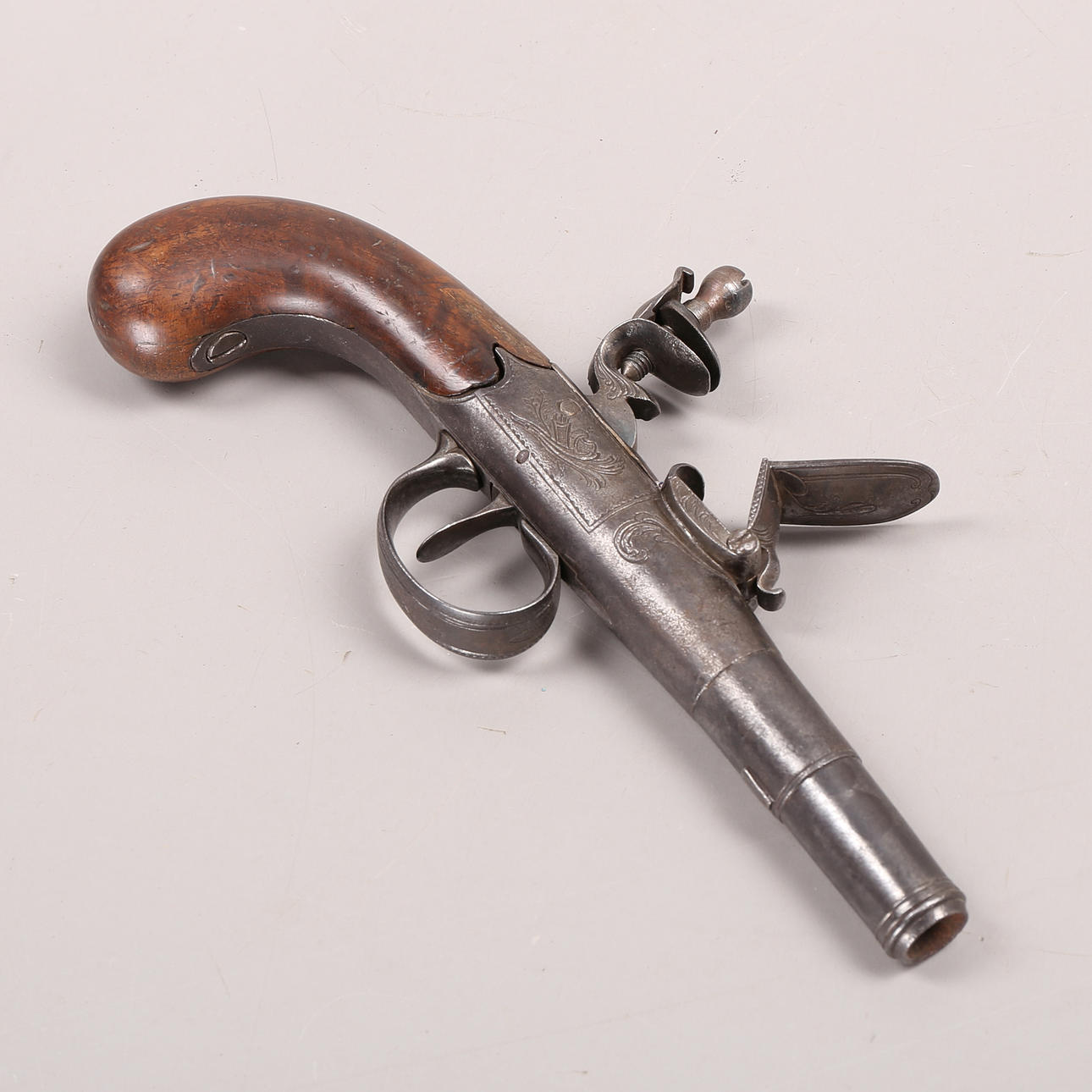 FLINTLOCK PISTOL, 18th century.