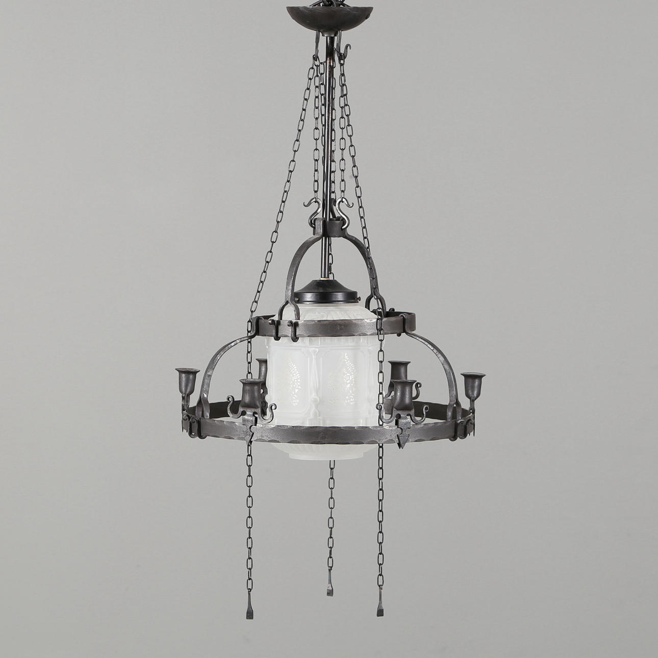 LJUSKRONA, smide, Gärdsjö Smedja, Lars Eggemark, Rättvik, 1900-talets andra hälft.