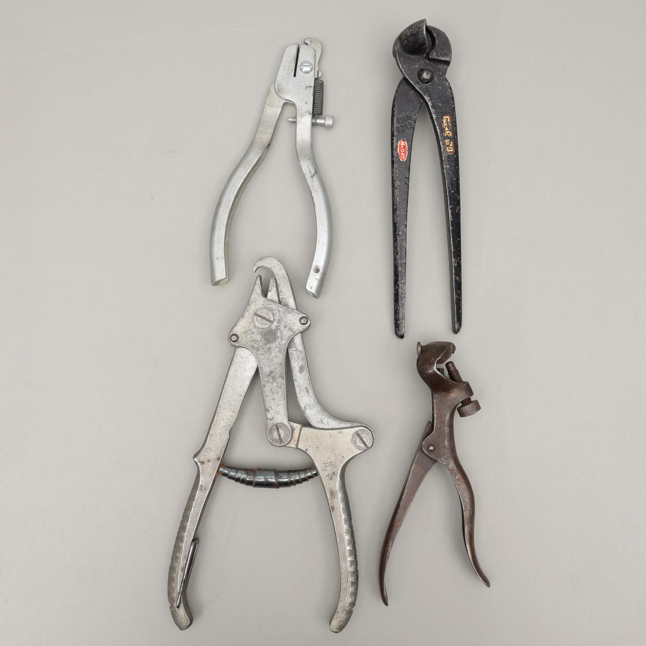 PLIERS, 4 pcs, 20th century.