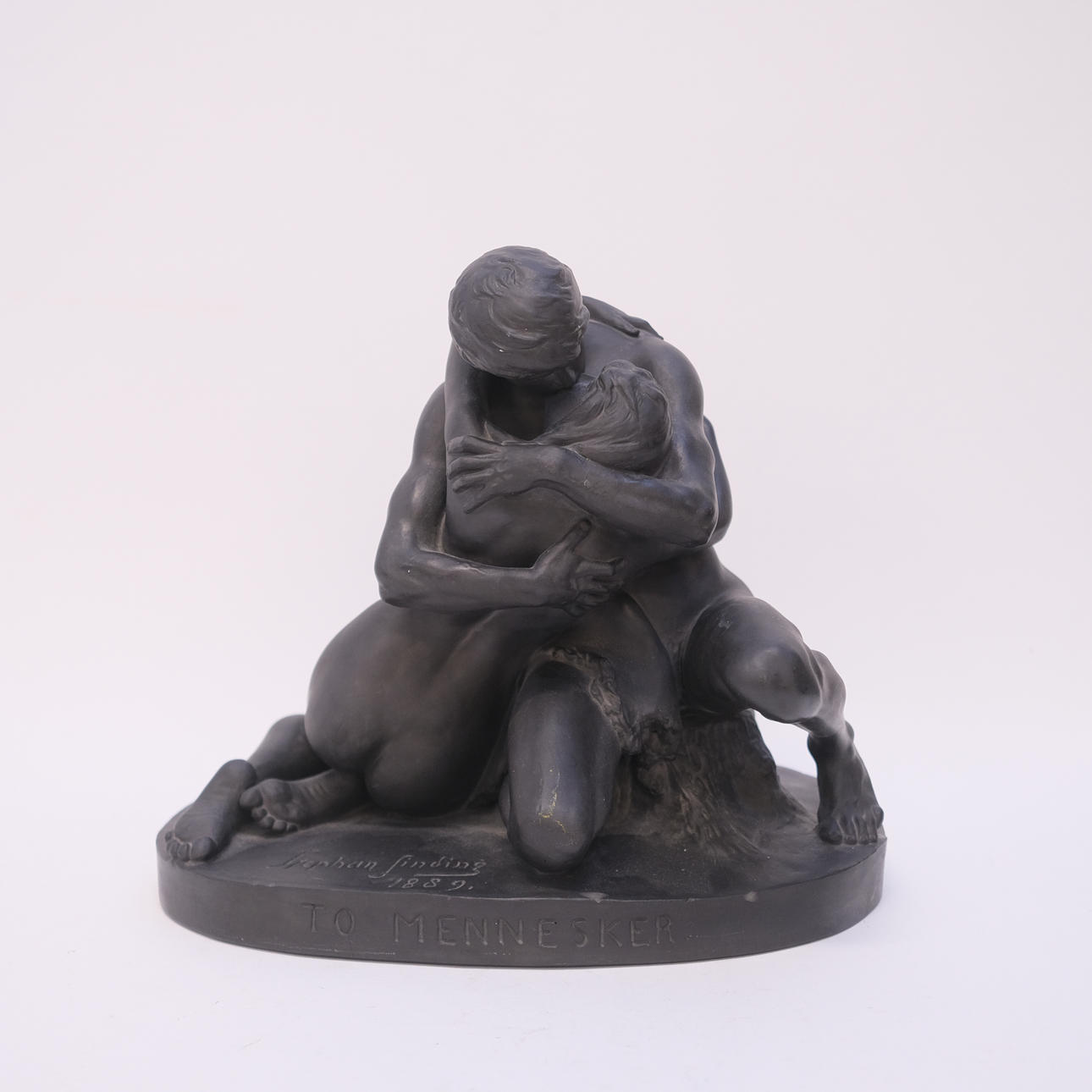 STEPHAN SINDING. SCULPTURE, "TO MENNESKER".