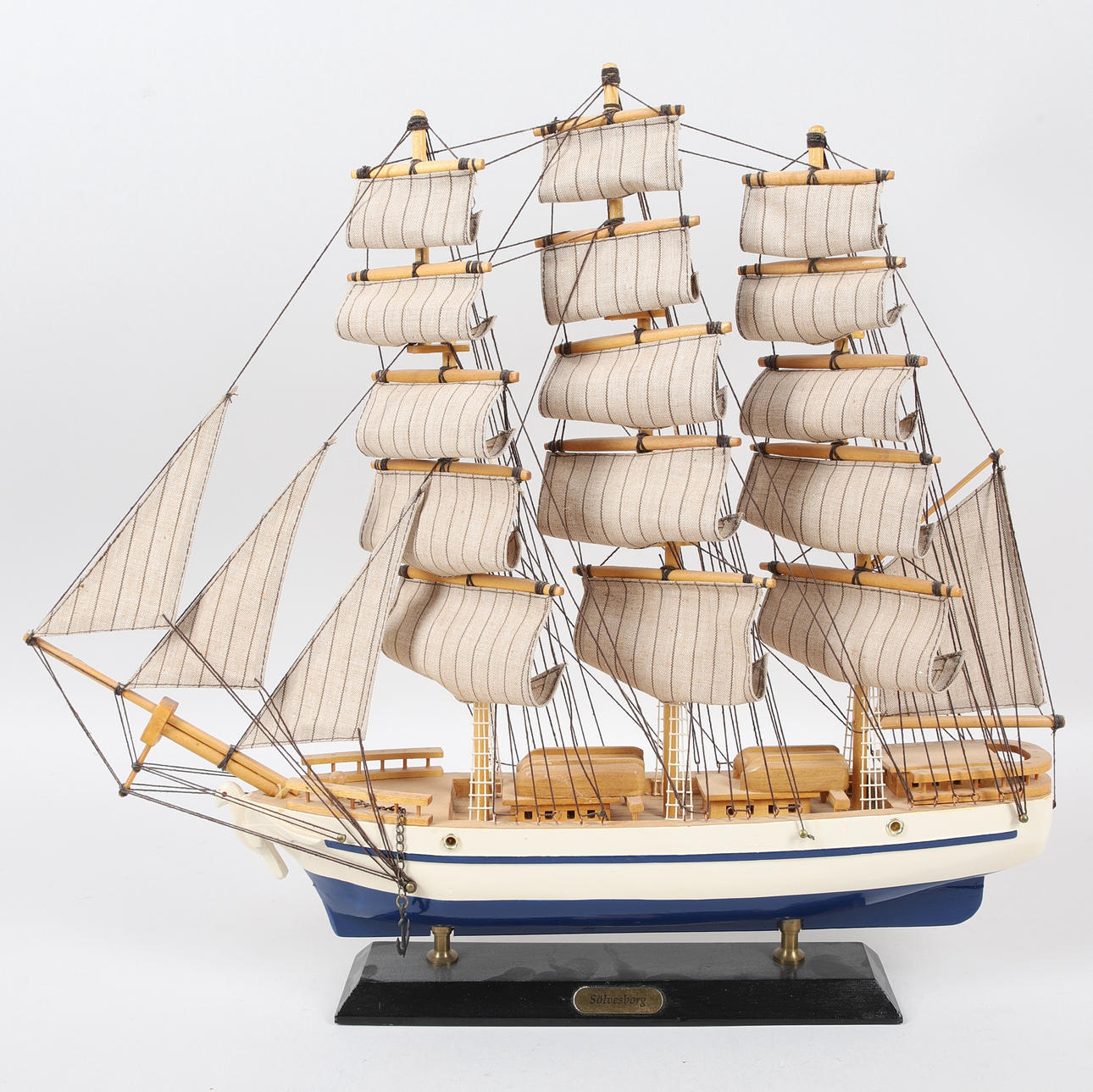 MODEL SHIP, wood, "Sölvesborg", 20th century.